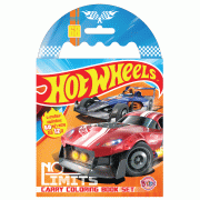 Hot Wheels Carry Coloring Book Set ระบายสีและเกมฝึกทักษะ NO LIMITS + สีไม้